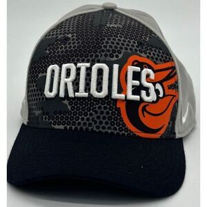 Baltimore Orioles Hats Nike‎ Men OSFA Cap Black Baseball MLB Trucker